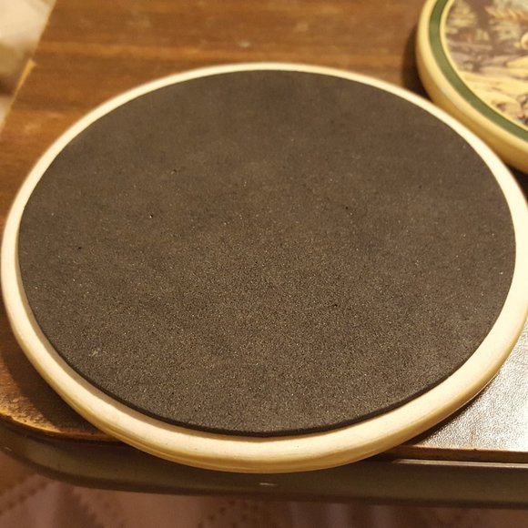 Set of 3 Stone Moose Coasters with Holder - Picture 5 of 8